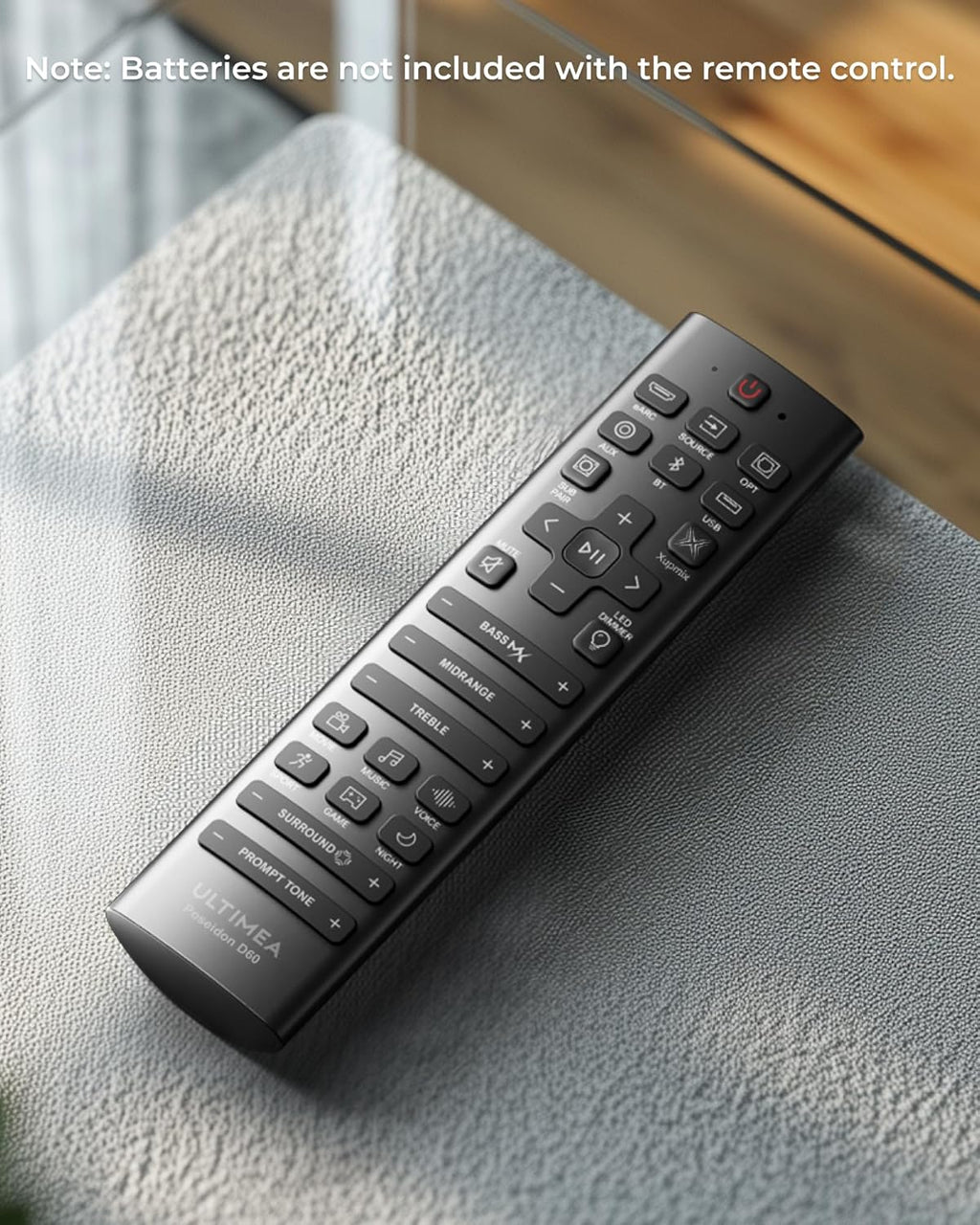 ULTIMEA 5.1 Sound Bar with Dolby Atmos, 410W Surround Sound System for TV, 3D Sound Bars for Smart TV with Subwoofer, Adjustable Surround and Bass, Home Audio Soundbars for TV, HDMI eARC, Poseidon D60