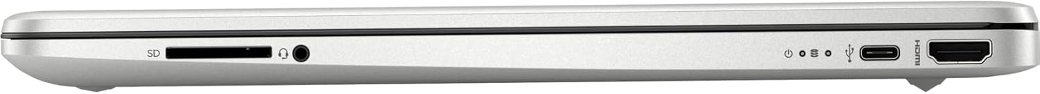 HP 15 Notebook, 15.6" HD Screen Laptop, Intel Core i3-1115G4, 16GB DDR4 RAM, 512GB SSD, Webcam, HDMI, Wi-Fi, Windows 11 Home, Natural Silver