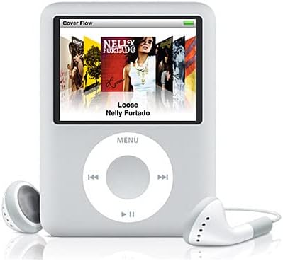 Music Player Compatible with MP4/MP3 - Apple iPod Nano 3rd Generation (4GB) (Silver) (Renewed)