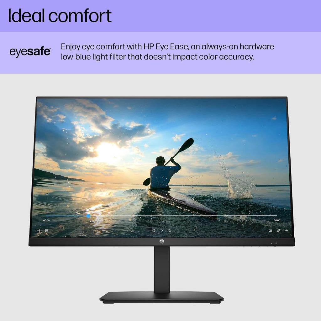 HP Series 3 27 inch FHD Monitor, Full HD Display (1920 x 1080), IPS Panel, 1300:1 Contrast Ratio, 250 Nits, Eye Ease with Eyesafe Certification, Black, 327se (2025)