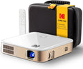 KODAK Luma 350 Smart Pico Mini Portable Projector - White - Android OS Streaming Movie Projector - 150-Inch Auto Keystone Home Theater Display - Battery Powered with Wi-Fi & Bluetooth Casting
