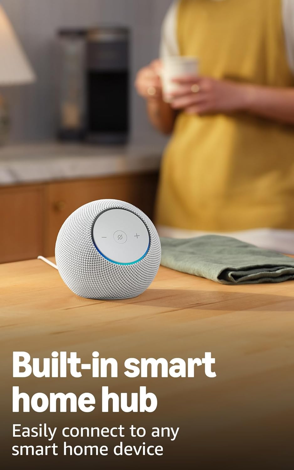 Amazon Echo Dot Max (newest model), Alexa speaker with room-filling sound and nearly 3x bass, Great for living rooms and medium-sized spaces, Designed for Alexa+, Glacier White
