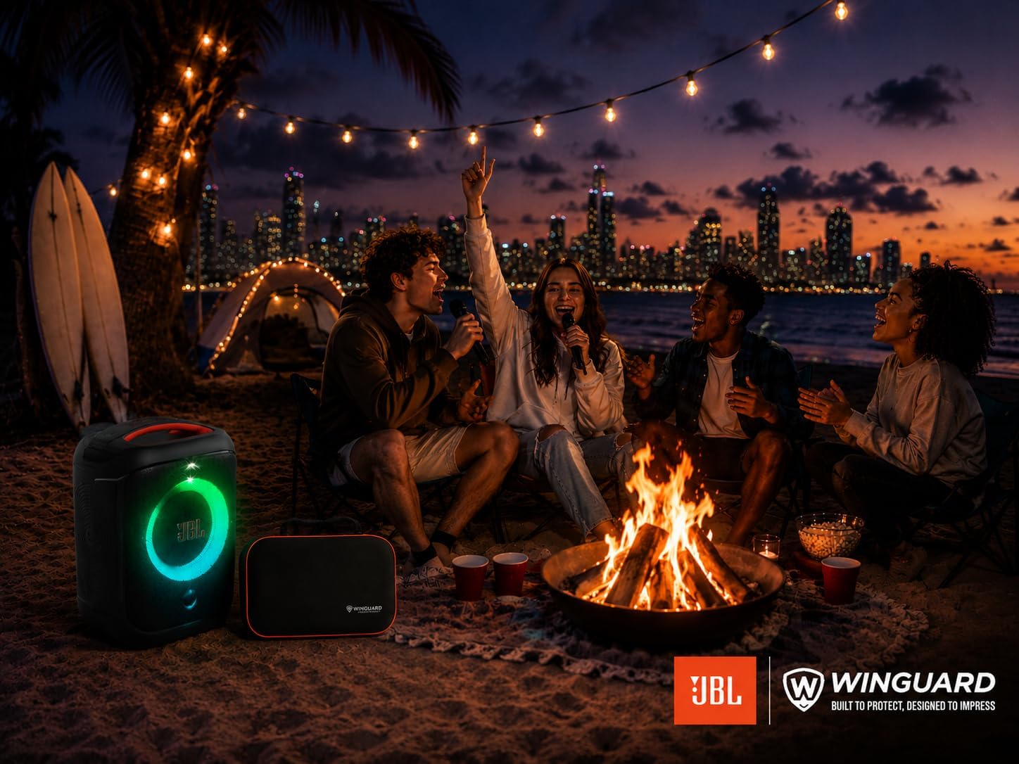 JBL Wireless Two Microphone System with Dual-Channel Receiver, Black Including Winguard Protective Travel Case
