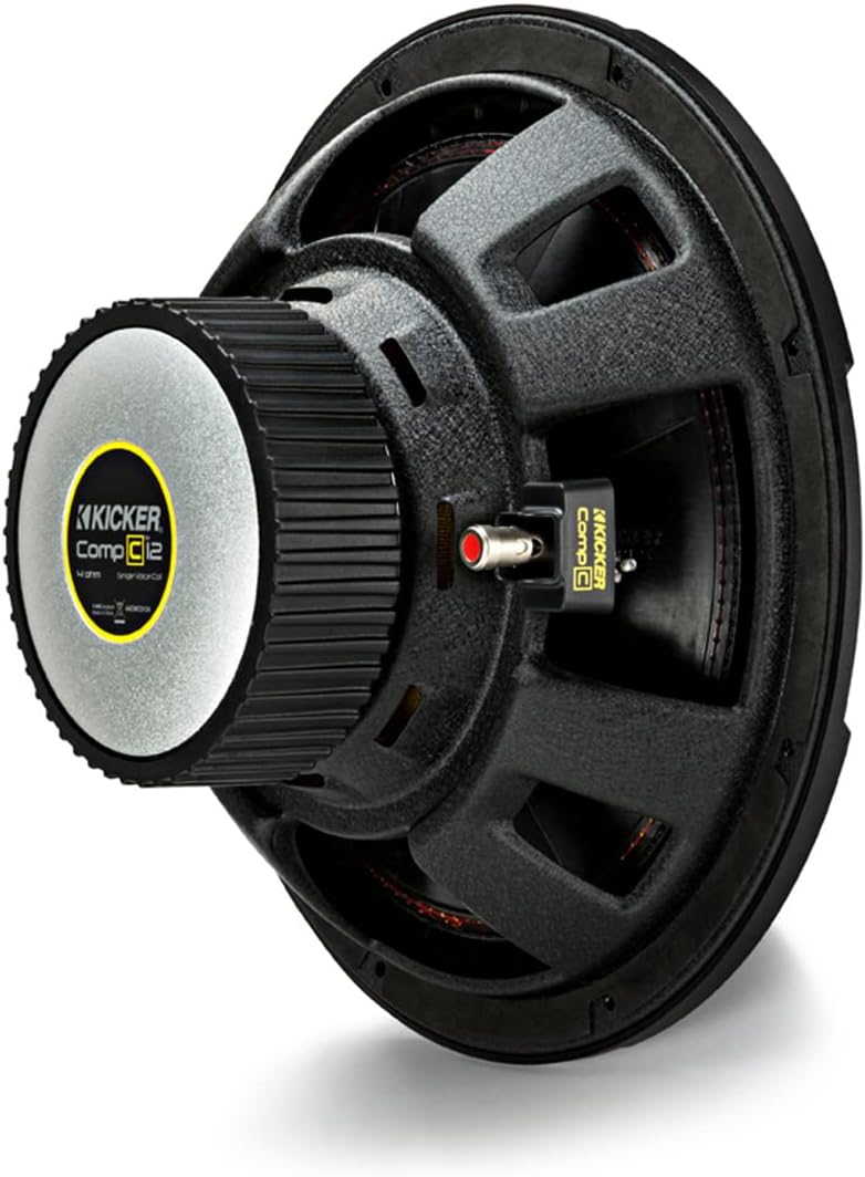 Kicker 12 Inch Bass Bundle 2 44CWCS124 Subwoofers with CXA8001 and amp Wire kit