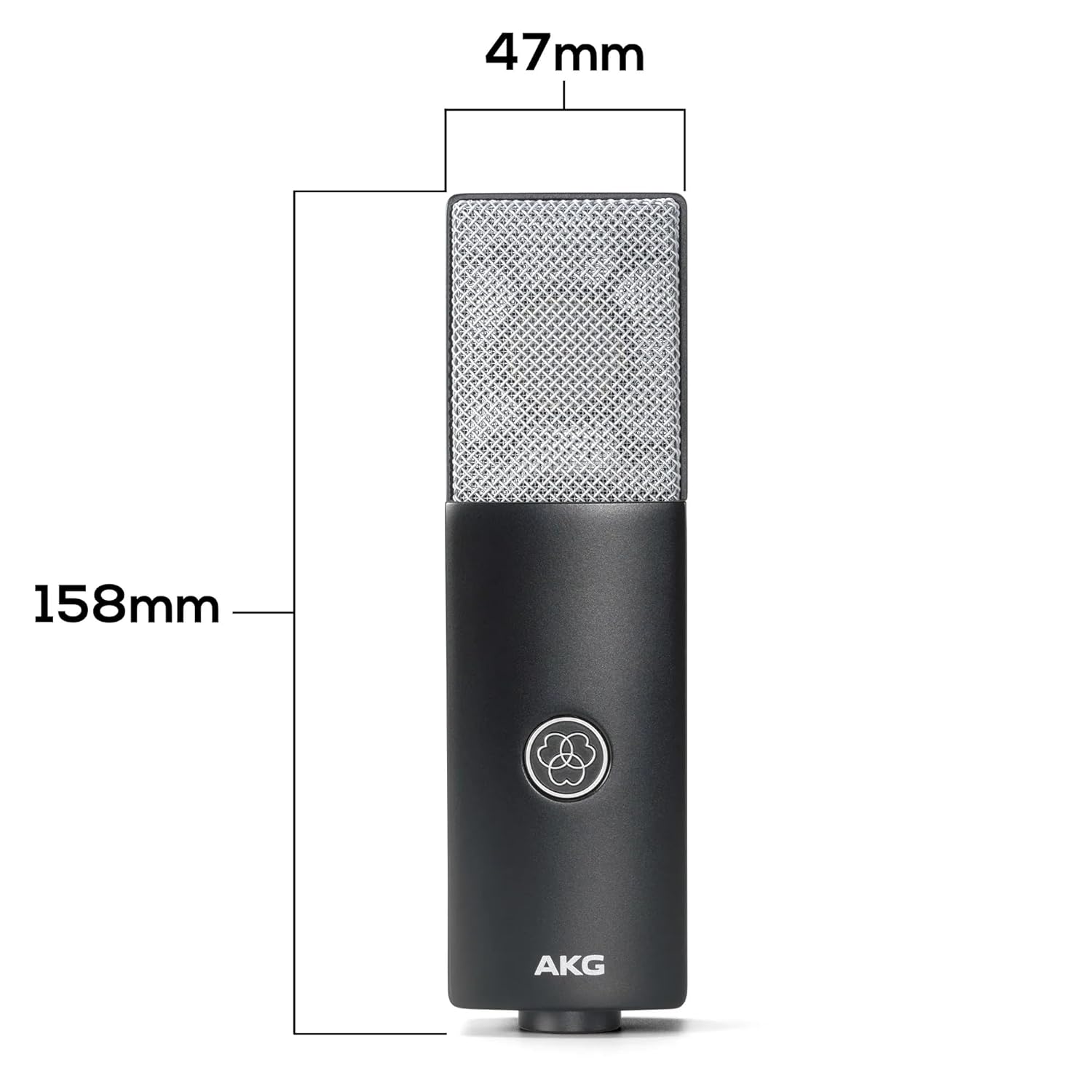 AKG C104 Professional Large Diaphragm Cardioid Condenser Microphone – XLR Studio Mic for Podcasting, Streaming, Broadcasting & Music Recording, Low Noise, High SPL, Sustainable Design