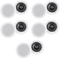 Rockville HC655 6.5 in 500 Watt 2-Way in-Ceiling Home Theater Speakers 8 Ohm, Aim-able Swivel Tweeter, Paintable Grills, Clear Audio, for Home Theater and Multi-Room Audio, 5-Pairs