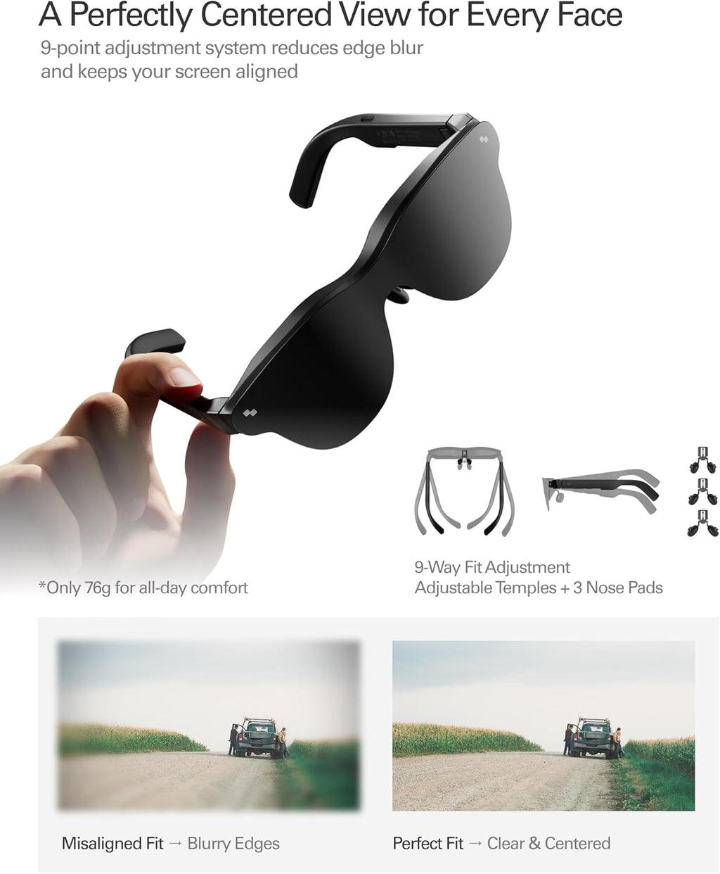 RayNeo Air 4 Pro AR/XR Glasses, HDR10 201" Virtual Display, 120Hz 3D Movie & Gaming Video Display, USB-C Plug & Play for iPhone 17/16/15, Android, Switch 2, PS5, Steam Deck