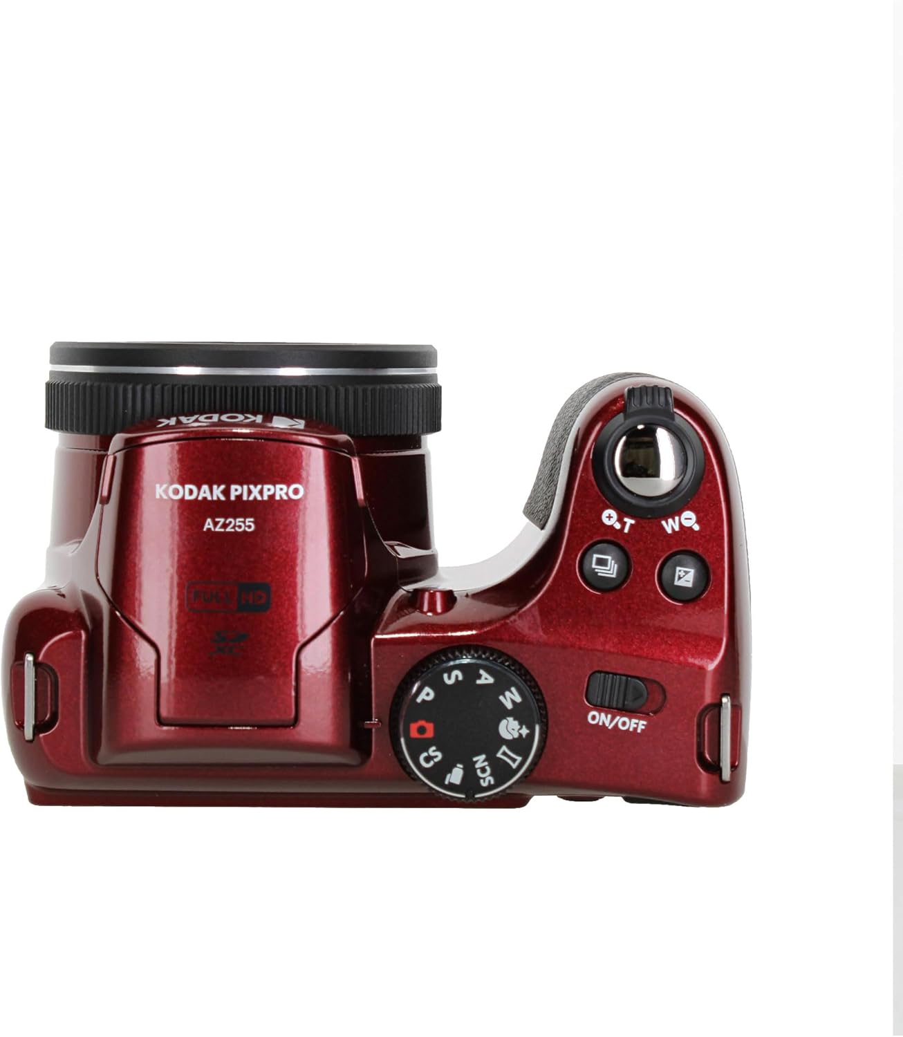Kodak Pixpro AZ255 Digital Camera in Red (AZ255RD) Bundle Including: 128 GB Memory Card, Rechargeable Batteries, Case, Flexible Tripod, Neck Strap, Lens Caps, Full Cleaning Kit, More Accessories