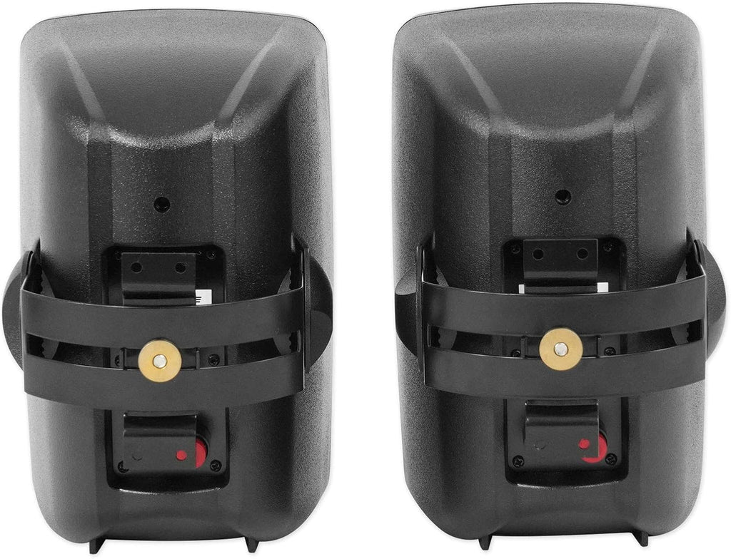 Rockville WET-7020B Bundle: (4) Pairs 5.25-in 70V Indoor/Outdoor Wall Speakers, RCS180-6 180-Watt 6-Zone 70V Commercial Amplifier with Bluetooth, IPX55, 5-Items