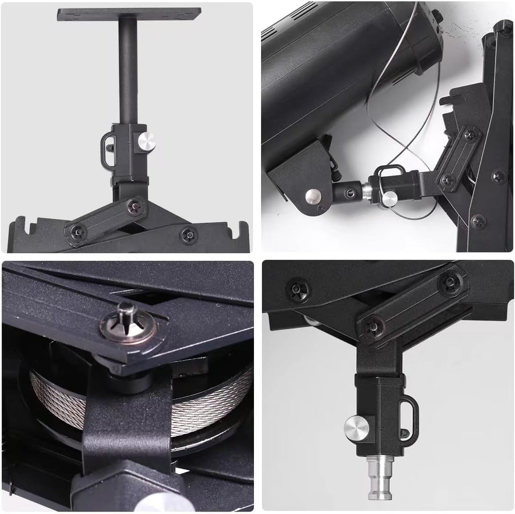 Photography Ceiling Rail System 2M Lifting Constant Force Hinge kit with Safety Rope Accessories for Live Broadcast Studio Photography Flash Specialized Equipment
