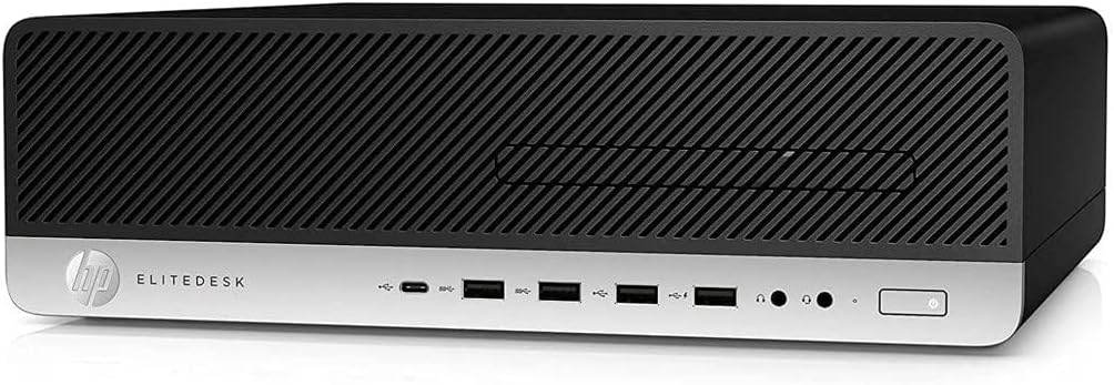 HP Elitedesk 800 G3 SFF PC Desktop Computer, Windows 11 Pro, Core i5-7500 3.4GHz Up to 3.8GHz, 8GB RAM, 256GB SSD, Keyboard, Mouse, USB WiFi+BT (Renewed)