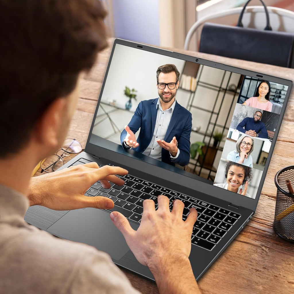 Windows11 Intel Laptop 15.6”HD Display（Celeron N5095） 16GB RAM 256GB SSD Storage .with Fingerprint Unlock | Privacy Camera | Backlit Keyboard .Suitable for Student and Business