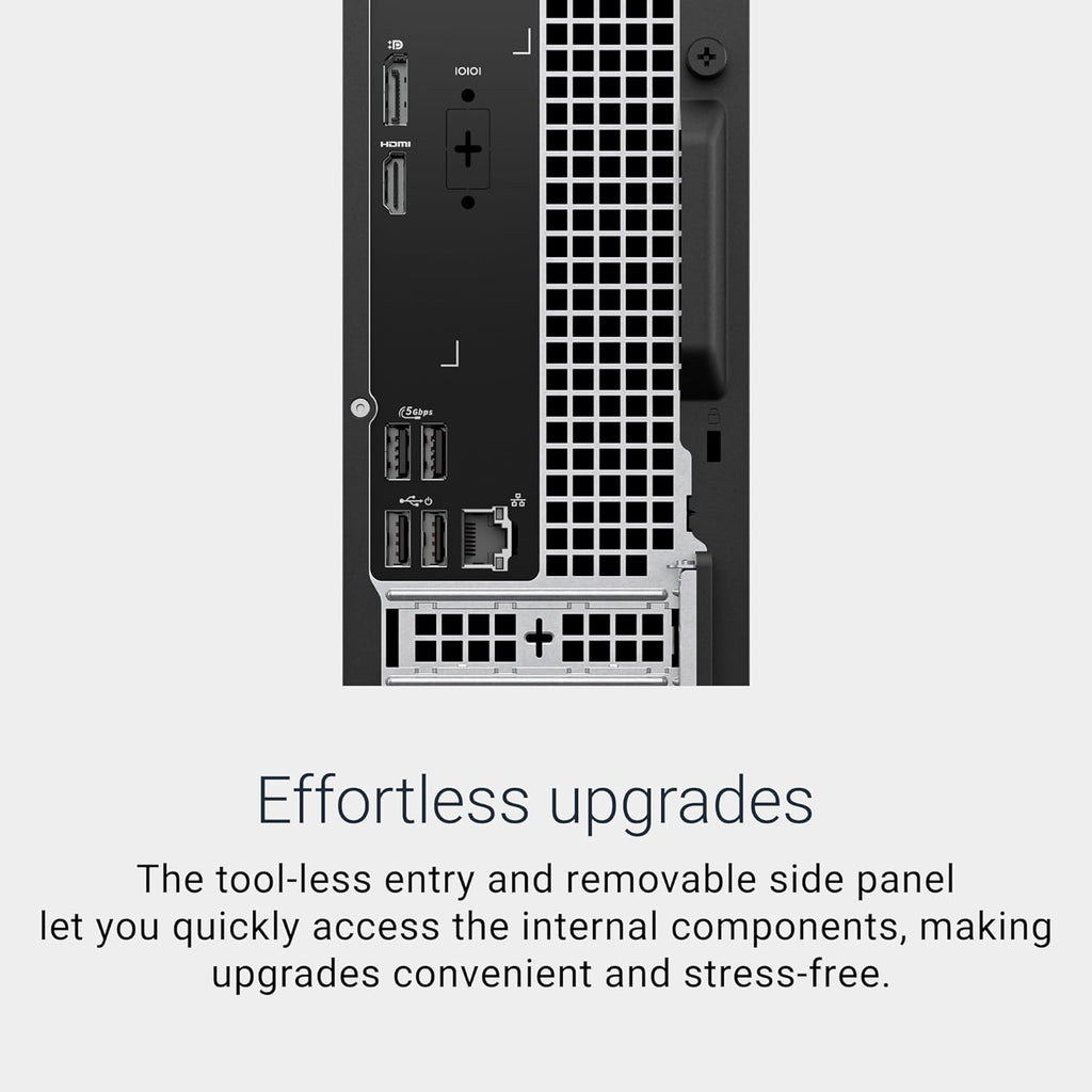 Dell Slim Desktop ECS1250 - Intel Core Ultra 5-225 Processor, UHD Graphics, 16GB Memory, 512GB M.2 SSD, 3.0 SD Card Reader, Wired Keyboard and Mouse, Windows 11 Home, Onsite+Migrate Service