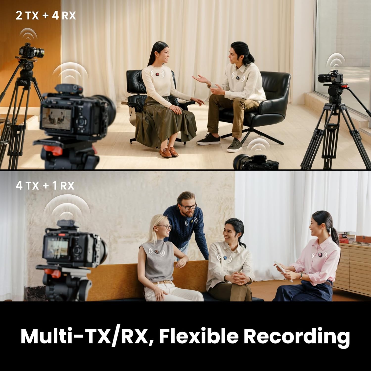 Insta360 Mic Pro (2 TX + 1 RX + Charging Case), Wireless Mini Lavalier Microphone for iPhone/Camera/Android, Video Recording, Vlogging, Bluetooth, Customizable E-Ink Display, 3-Mic Array, 30hrs Use