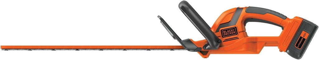 BLACK+DECKER 40V MAX Hedge Trimmer, 22" Blade Length, Powerful Motor with Reduced Vibrations, Sharp Blades for 3/4" Thick Cuts, Battery and Charger Included (LHT2240C)