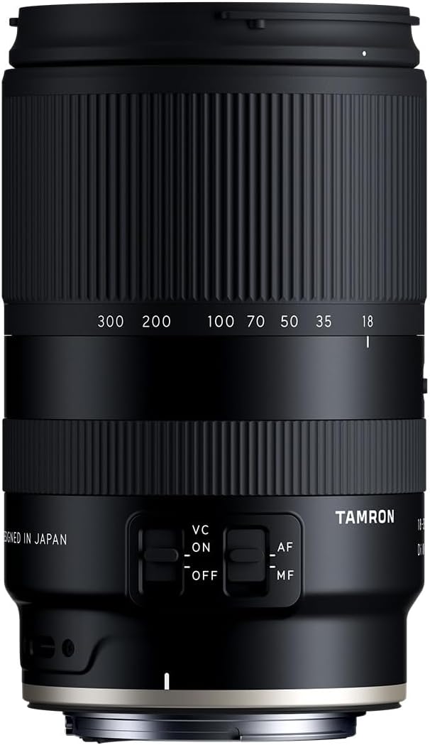 Tamron 18-300mm F/3.5-6.3 Di III-A VC VXD Zoom Lens - All-in-One Versatile Range - Vibration Compensation System - Canon R APS-C Mirrorless - Black - Travel, Wildlife, Sports, Portrait Photography
