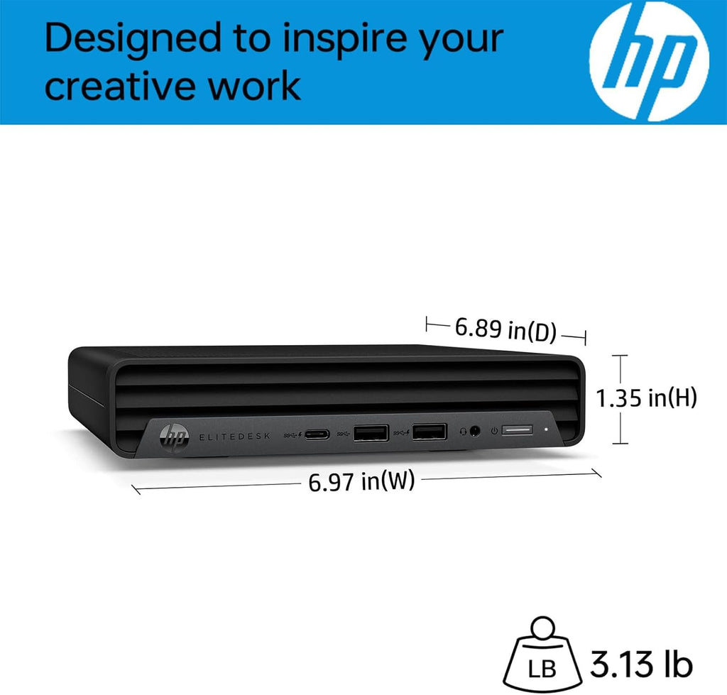 HP Mini PC, EliteDesk 800 G6 Mini Desktop Computer, Core i5-10500T 6Cores, 16GB RAM, 256GB SSD, Keyboard & Mouse, Wi-Fi, Windows 11 Pro(Renewed)