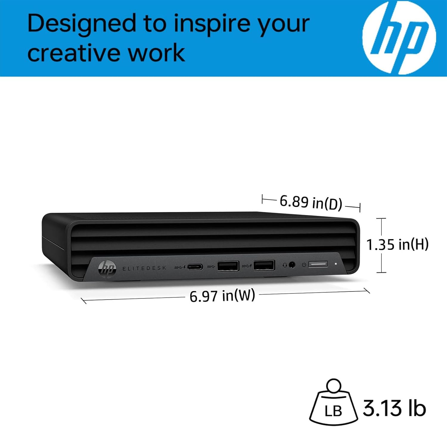 HP Mini PC, EliteDesk 800 G6 Mini Desktop Computer, Core i5-10500T 6Cores, 16GB RAM, 256GB SSD, Keyboard & Mouse, Wi-Fi, Windows 11 Pro(Renewed)