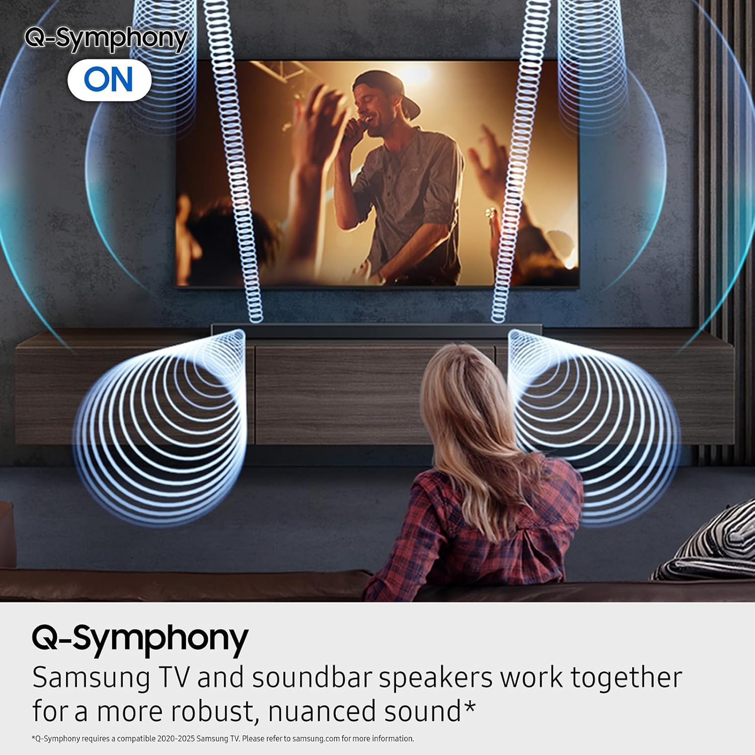 Samsung Q-Series Soundbar HW-Q600F 3.1.2ch with Wireless Subwoofer, Dolby Atmos/DTS Virtual:X, Q-Symphony, SpaceFit Sound Pro, Adaptive Sound, Game Mode Pro, Bluetooth, (2025 Model)