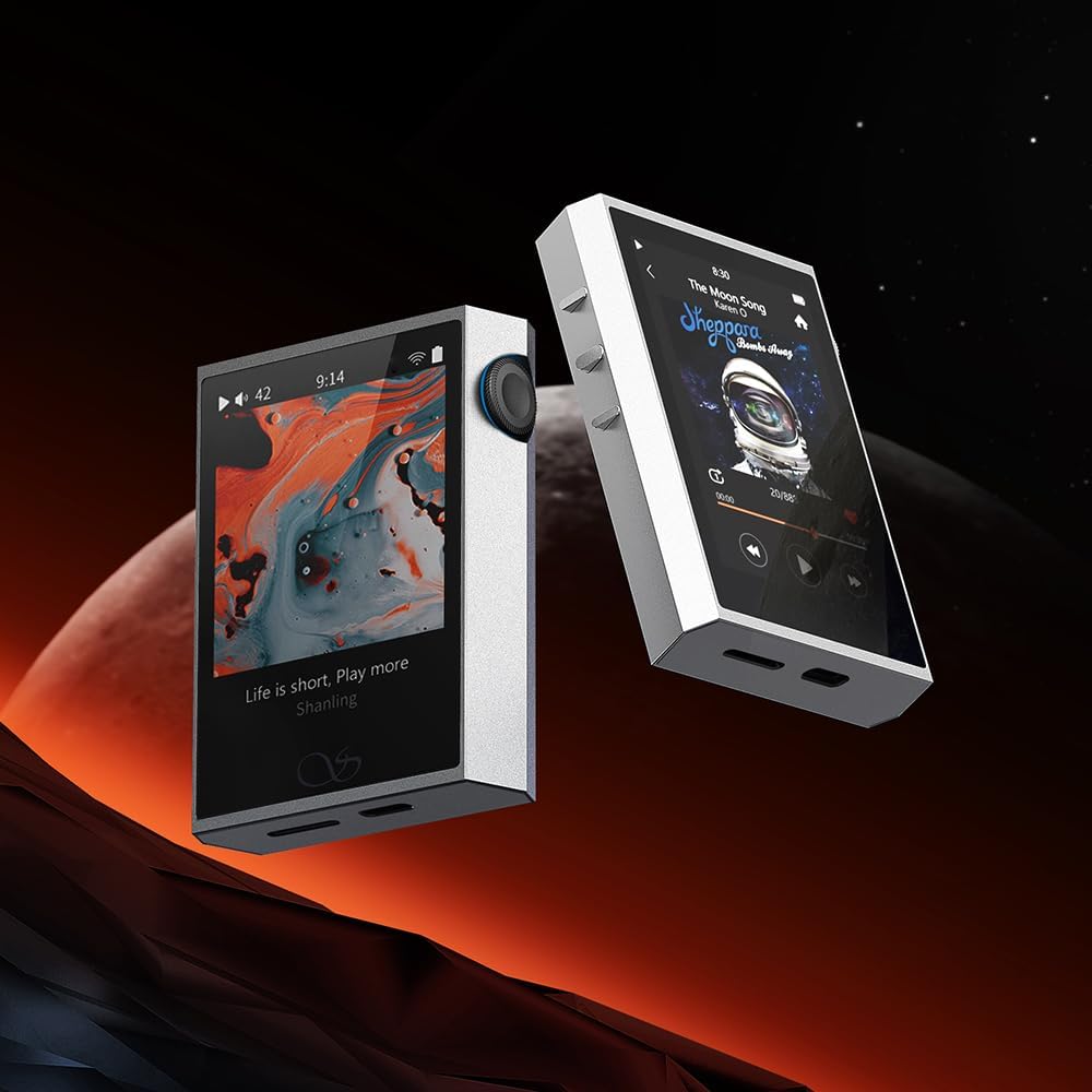 SHANLING M1 Plus Protable Music Player M1Plus High-Definition Lossless MP3 Player ES9069Q DAC Dual SGM8262 Amplifier PCM768 DSD512 Bluetooth 5.2 LDAC WiFi DLNA Airplay Silver