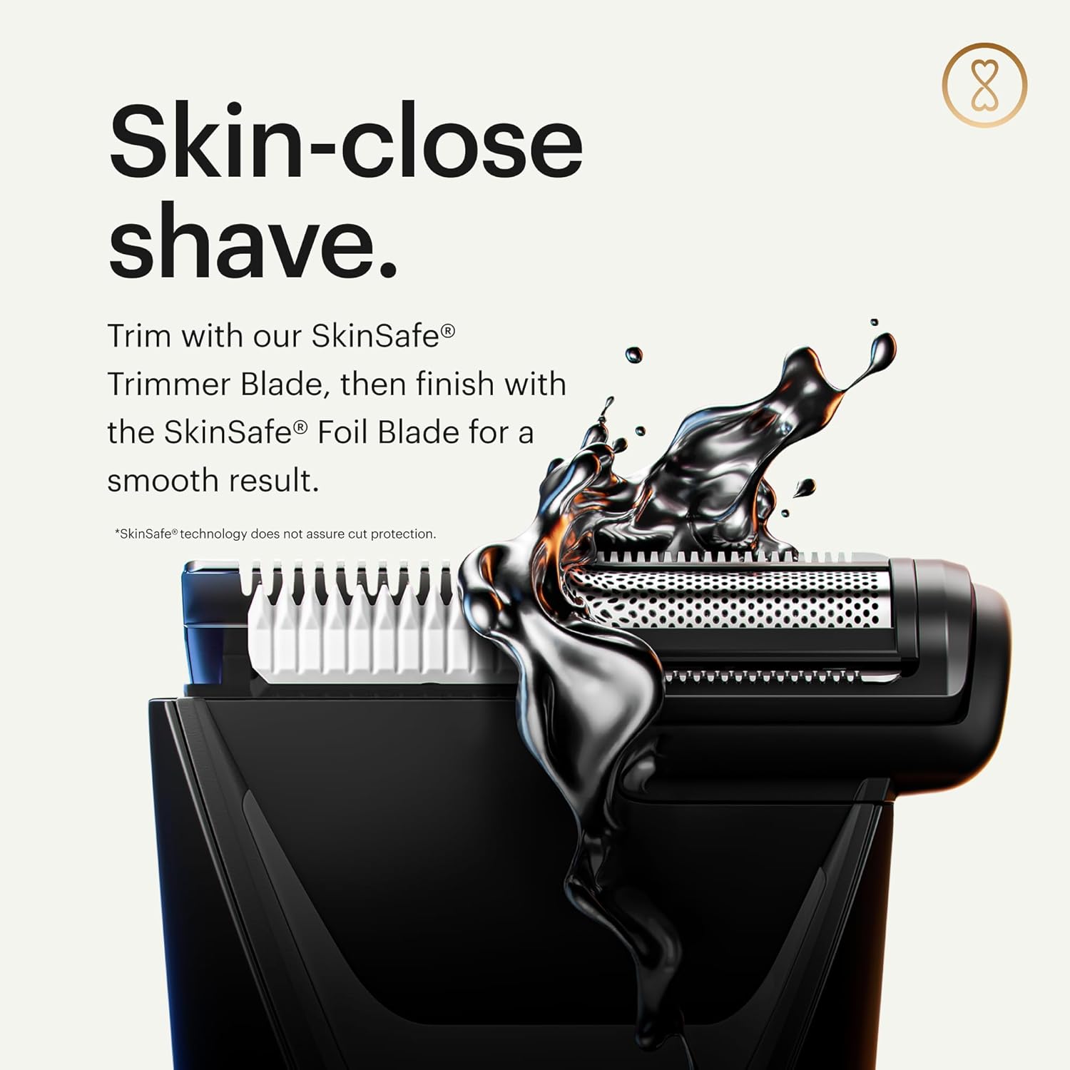 MANSCAPED® The Lawn Mower® 5.0 Ultra Groin & Body Hair Trimmer – Dual-Head SkinSafe® Trimmer & Foil Blades, Waterproof Wet/Dry Groomer, USB-C Rechargeable with Travel Case, Men's Ball Shaver, Black
