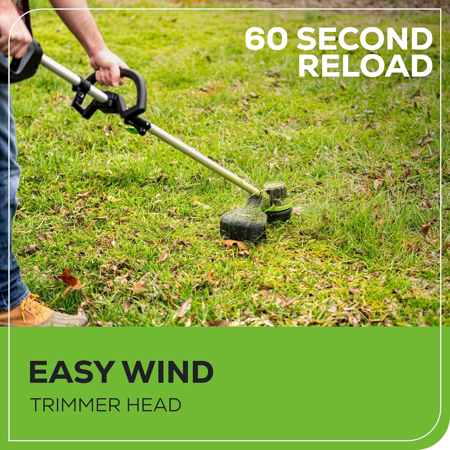 Greenworks 80V 16" Brushless Cordless String Trimmer with 2.0Ah Battery & Rapid Charger – .080" Dual Line, Variable Speed, Lightweight Design, 4-Year Warranty