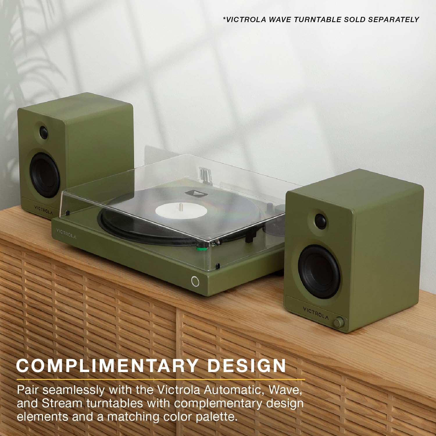 Victrola Tempo – Bluetooth Bookshelf Speakers – Room-Filling Sound, Bluetooth Input, Multi-Speaker Streaming Using Auracast, USB-C Computer Input, Turntable Inputs, Subwoofer Output (Pair, White)