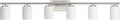Progress Lighting Replay Collection 48 in. 6-Light Brushed Nickel Etched White Glass Modern Bath Vanity Light