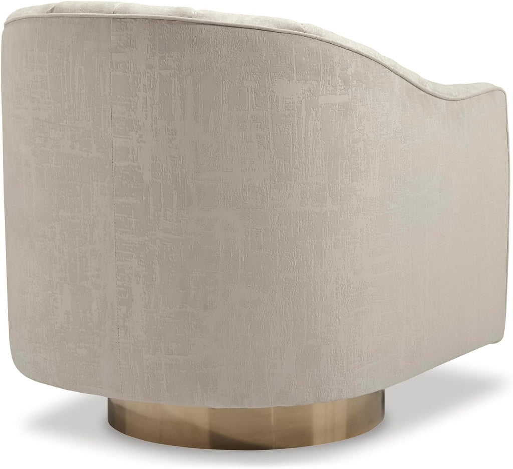 Signature Design by Ashley Penzlin Swivel Accent Chair, Beige