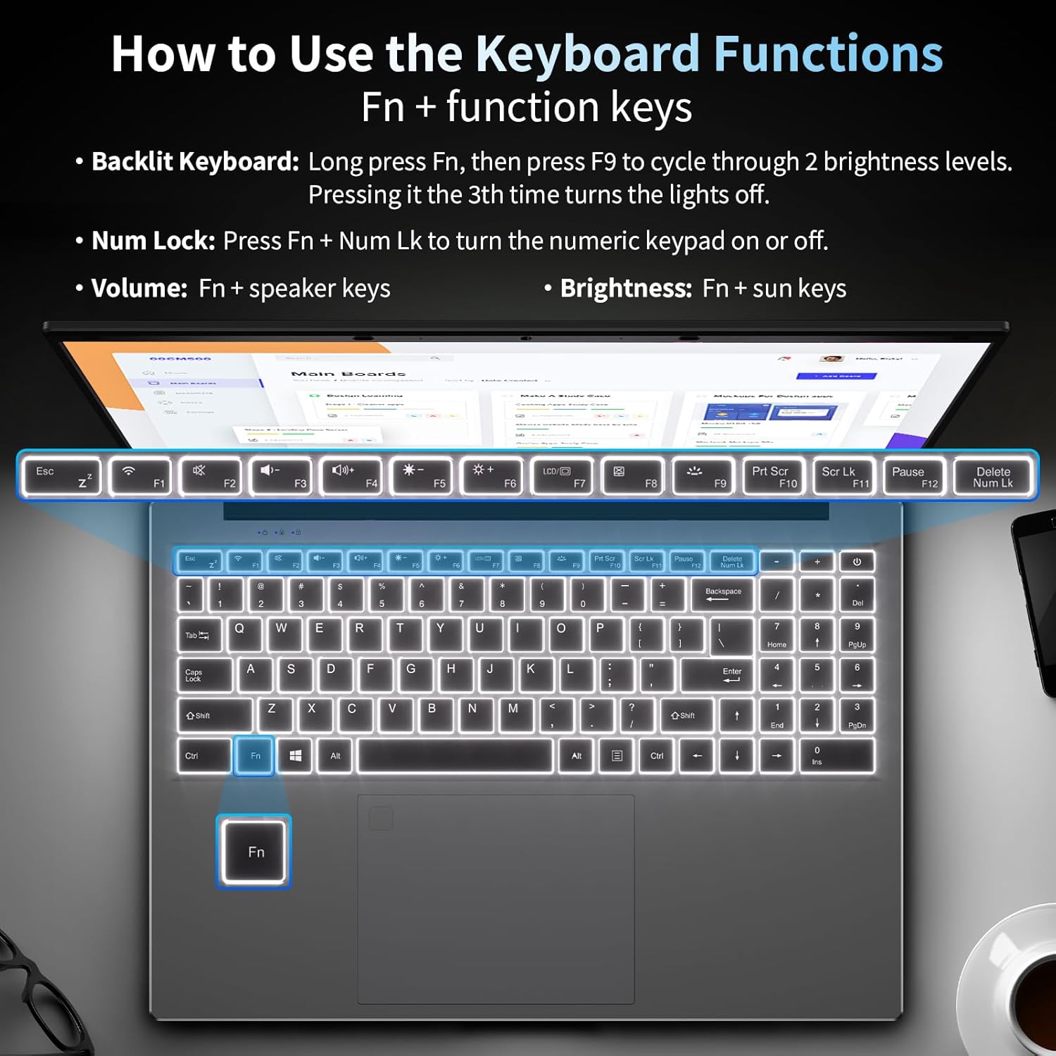 Auusda 16" Traditional Laptop Computer, i3 Processor 16GB RAM 1TB SSD Silver Laptops Notebook with Backlit Keyboard, Fingerprint, WiFi 6 Bluetooth 5.3 Laptops for Students & Office USB-C Port