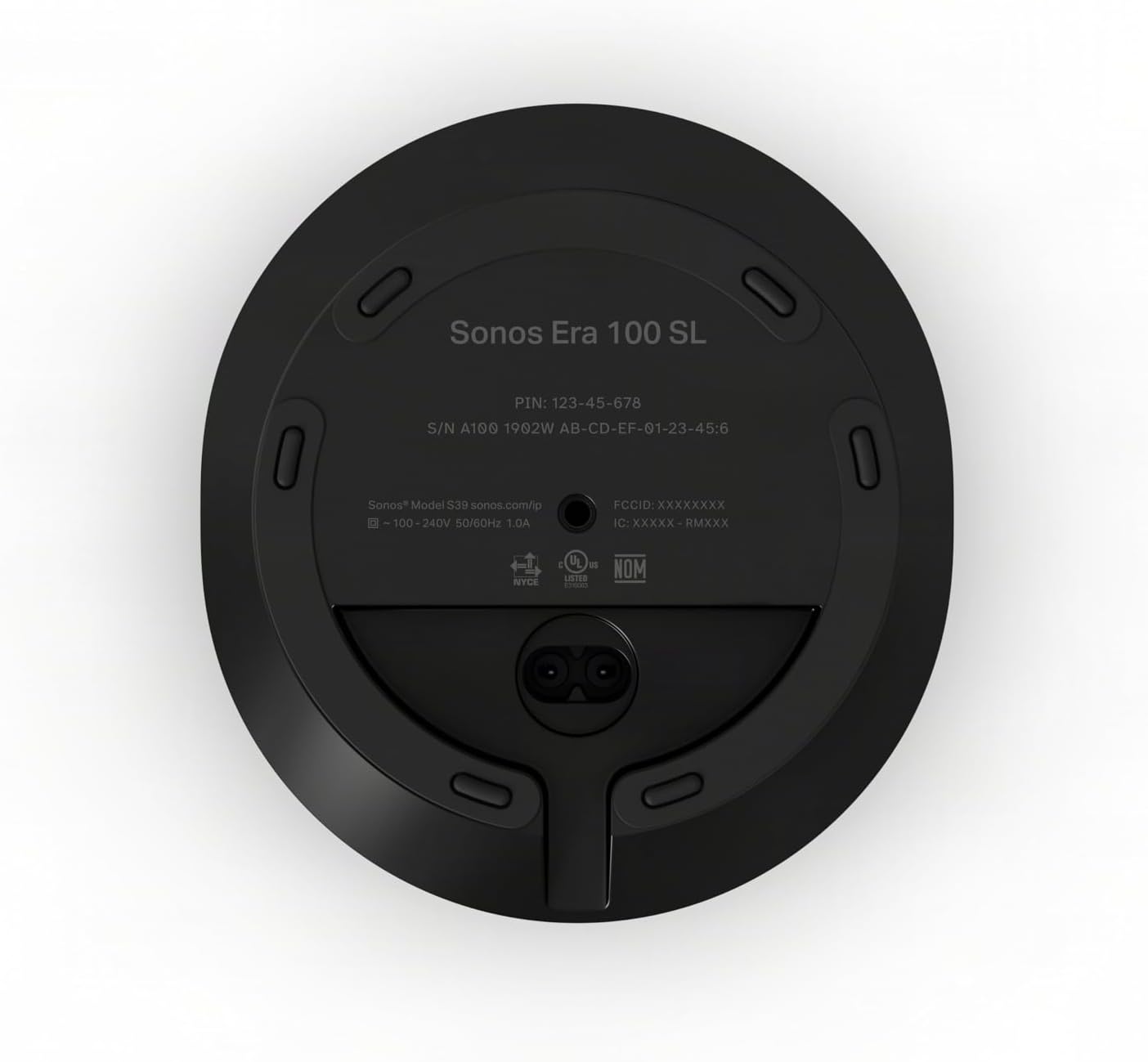 Sonos Era 100 SL - Compact, Microphone-Free Speaker with WiFi, Bluetooth - Black