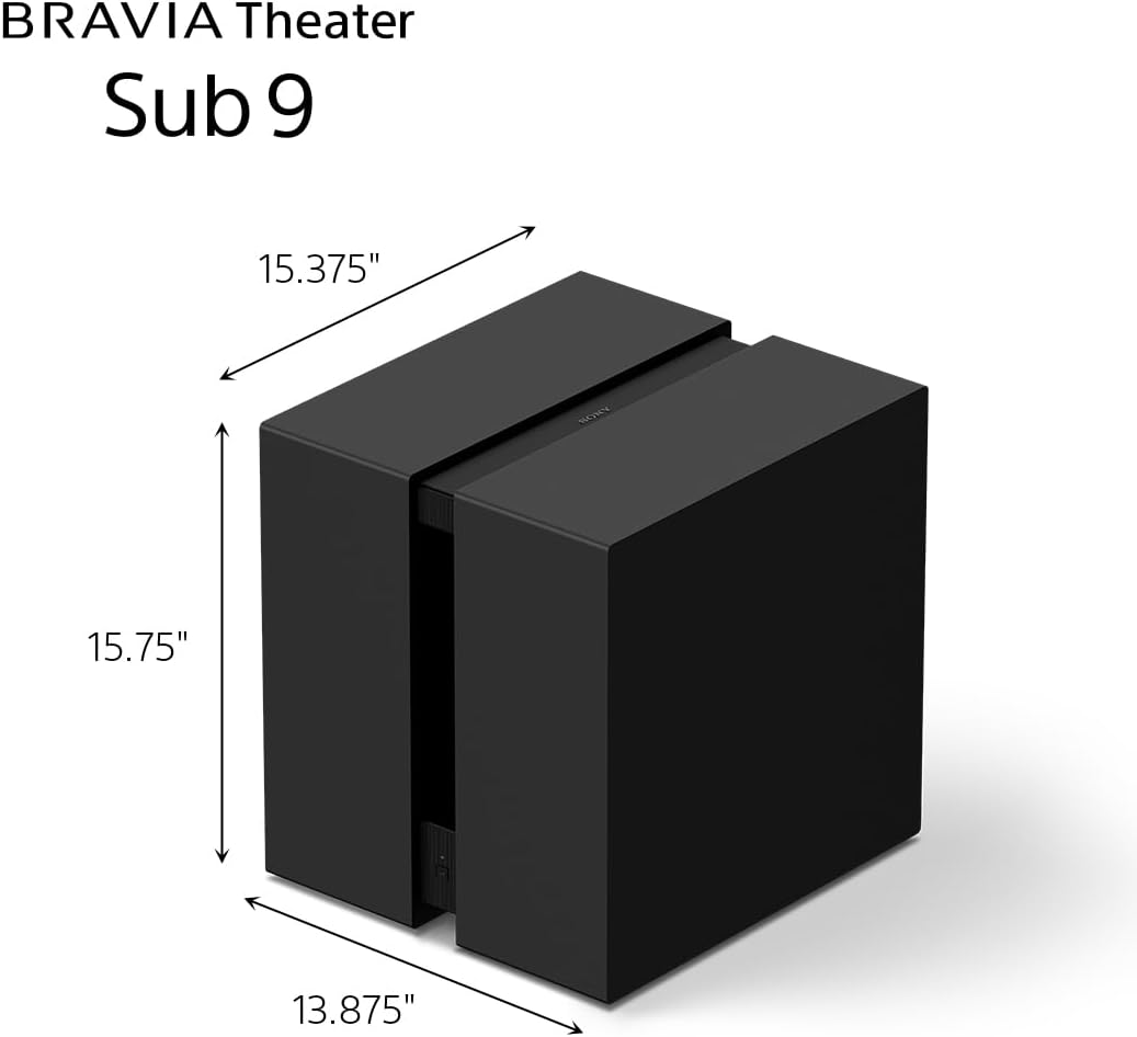 Sony BRAVIA Theater Sub 9 SA-SW9 Premium Wireless Subwoofer for Soundbar/Home Theater Sound System, compatible with BRAVIA Theater (QUAD, Bar 9/8/7), HT-A7000/HT-A5000/HT-A3000, STR-AN1000, 2026 Model
