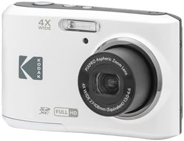 Kodak PIXPRO FZ45 Friendly Zoom Digital Camera (White) Bundle with 32GB SD Card and AA Batteries (4-Pack) (3 Items)