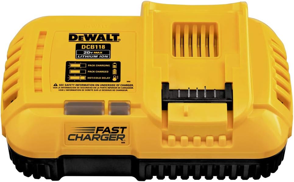 DEWALT 20V MAX/FLEXVOLT Lithium-Ion, Fan Cooled Rapid Battery Charger (DCB118)