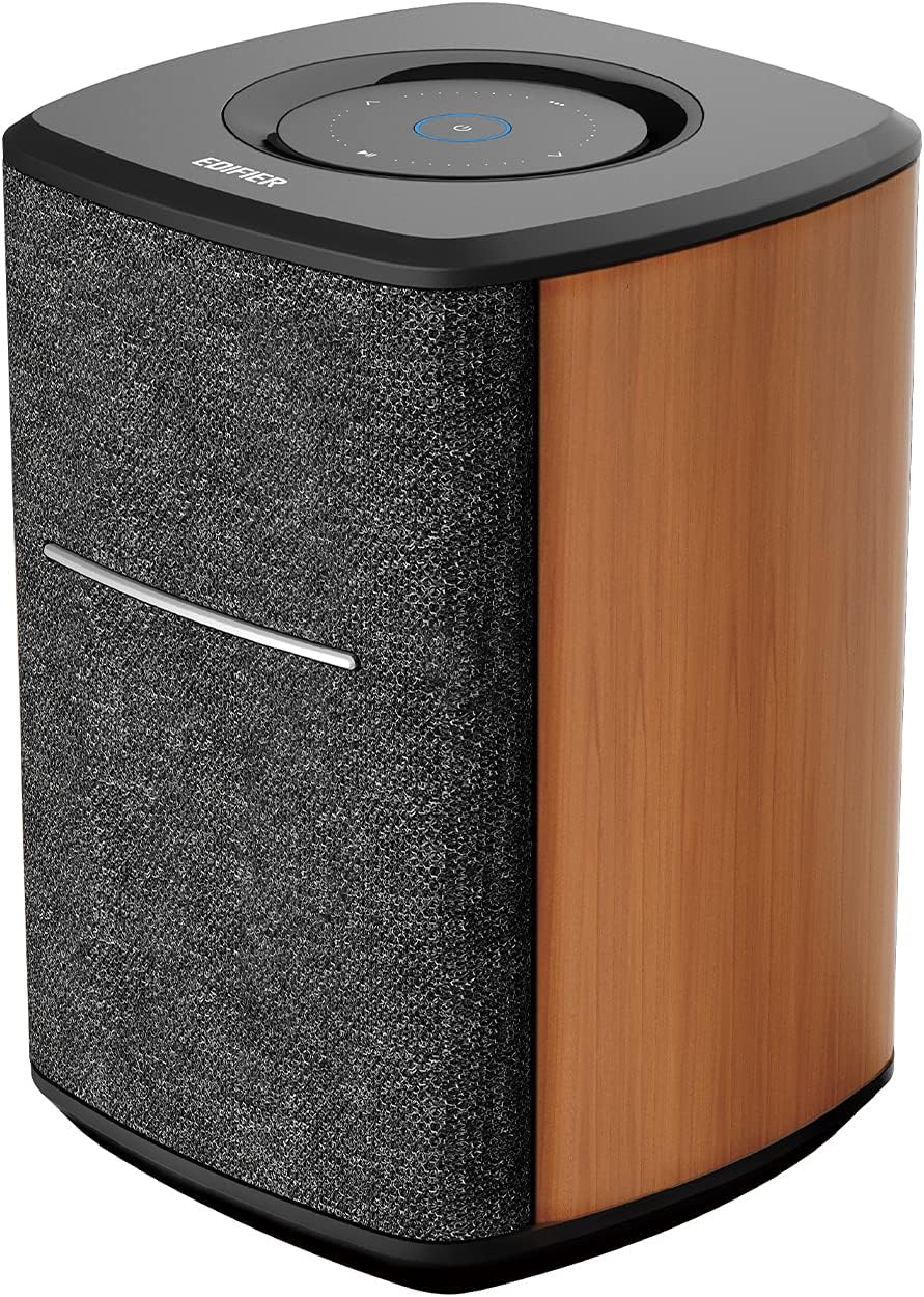 Edifier WiFi Smart Speaker Without Microphone, Compatible with Alexa, Supports AirPlay 2, Spotify Connect, Tidal Link, 40W RMS One-Piece Wi-Fi and Bluetooth Sound System, No Mic, MS50A
