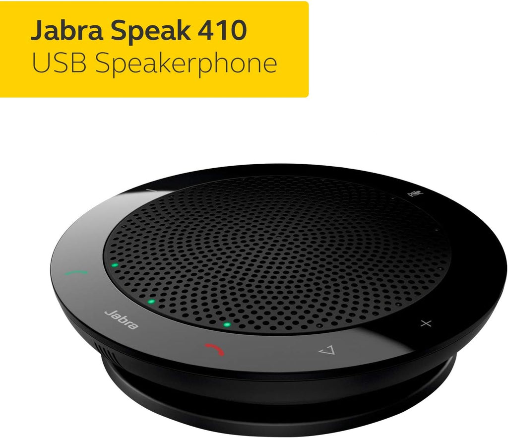 Jabra 7410-209 Model Speak 410 USB Speakerphone, Plug and Play Solution, Works with All PCs, Outstanding Sound Quality, Full Compatibility with UC Systems & VoIP Clients, LED Indicators