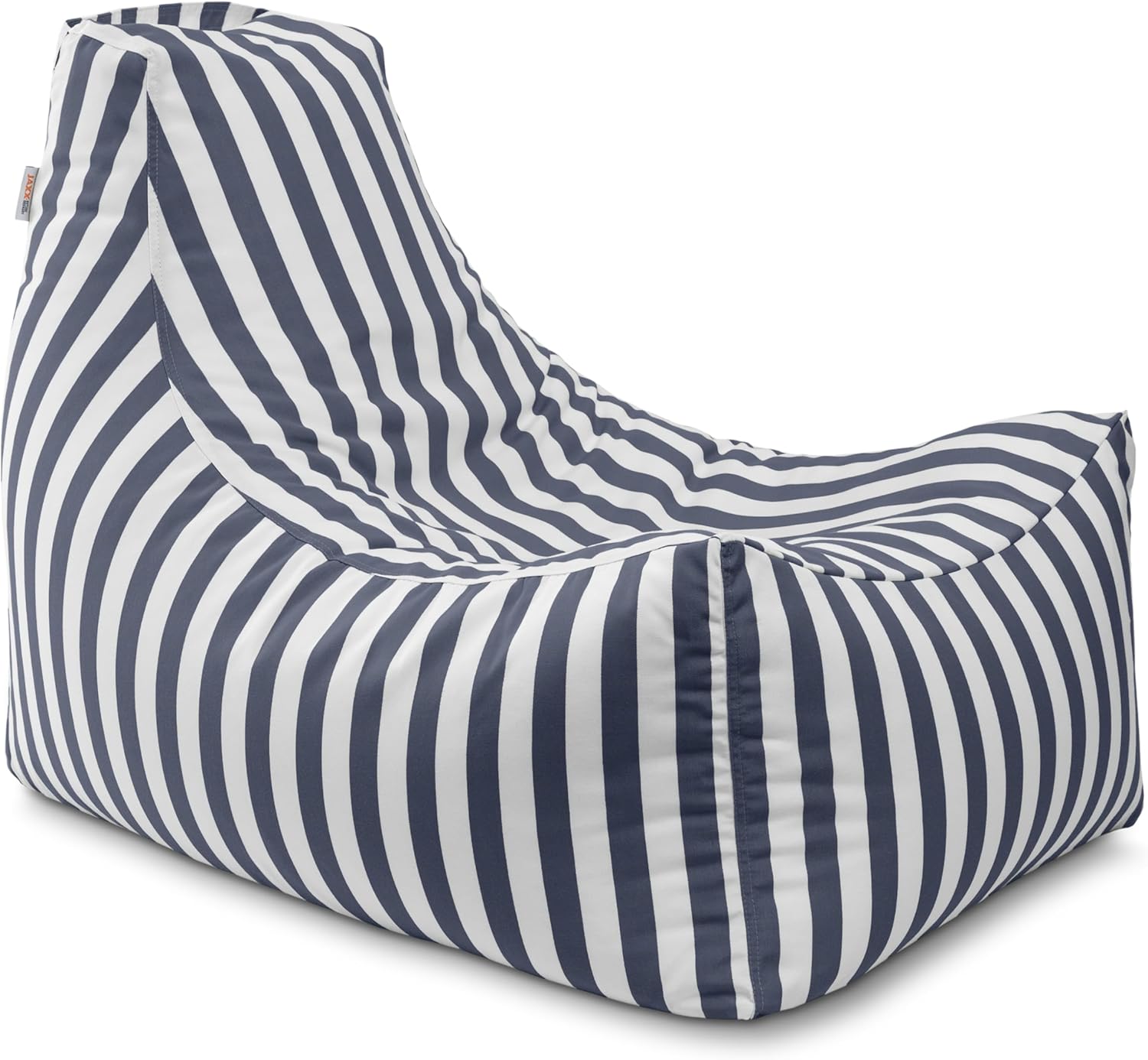 Jaxx Juniper Outdoor Bean Bag Patio Chair & Poolside Lounge, Navy Striped