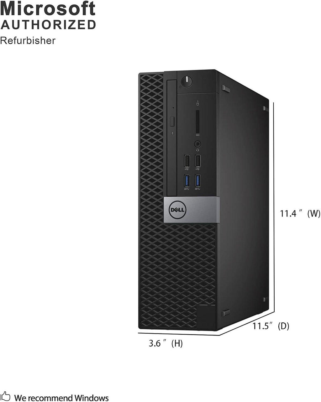Dell OptiPlex 3040 Small Form Factor PC, Intel Quad Core i5 6500 up to 3.6GHz, 16G DDR3L, 1T, WiFi, BT 4.0, Windows 11 Pro (Renewed)