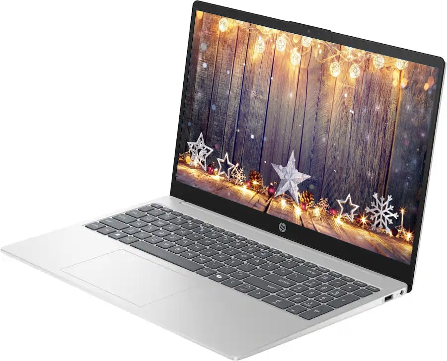 HP 15.6" Business Laptop with Microsoft Office 365 with Copliot AI, Quad-Cores Intel Processor, Windows 11 (Natural Silver, 16GB RAM)