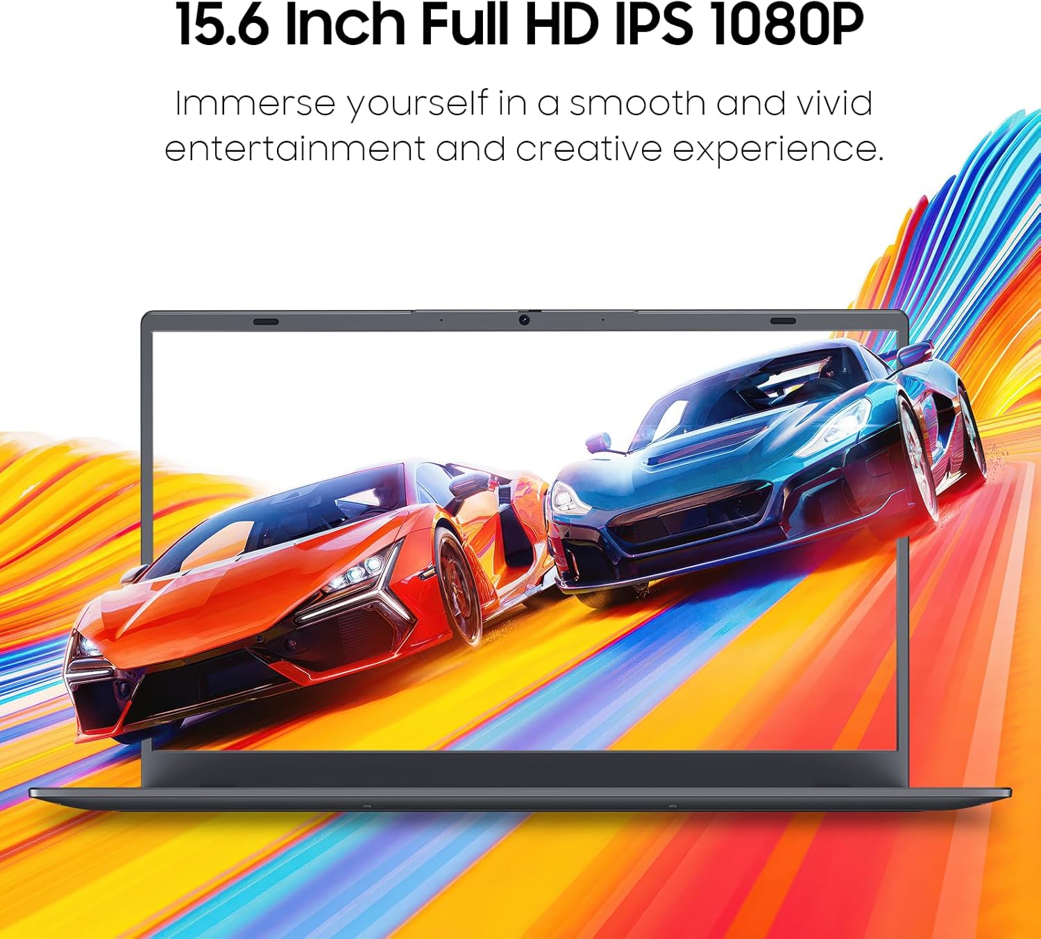 Laptop Computer, 1TB SSD, 12GB RAM Laptops, Quad Core N95 Processor, 15.6" FHD IPS Display, Laptop Support Fingerprint, WiFi 5, BT 5.0, USB-C, HDMI, Black
