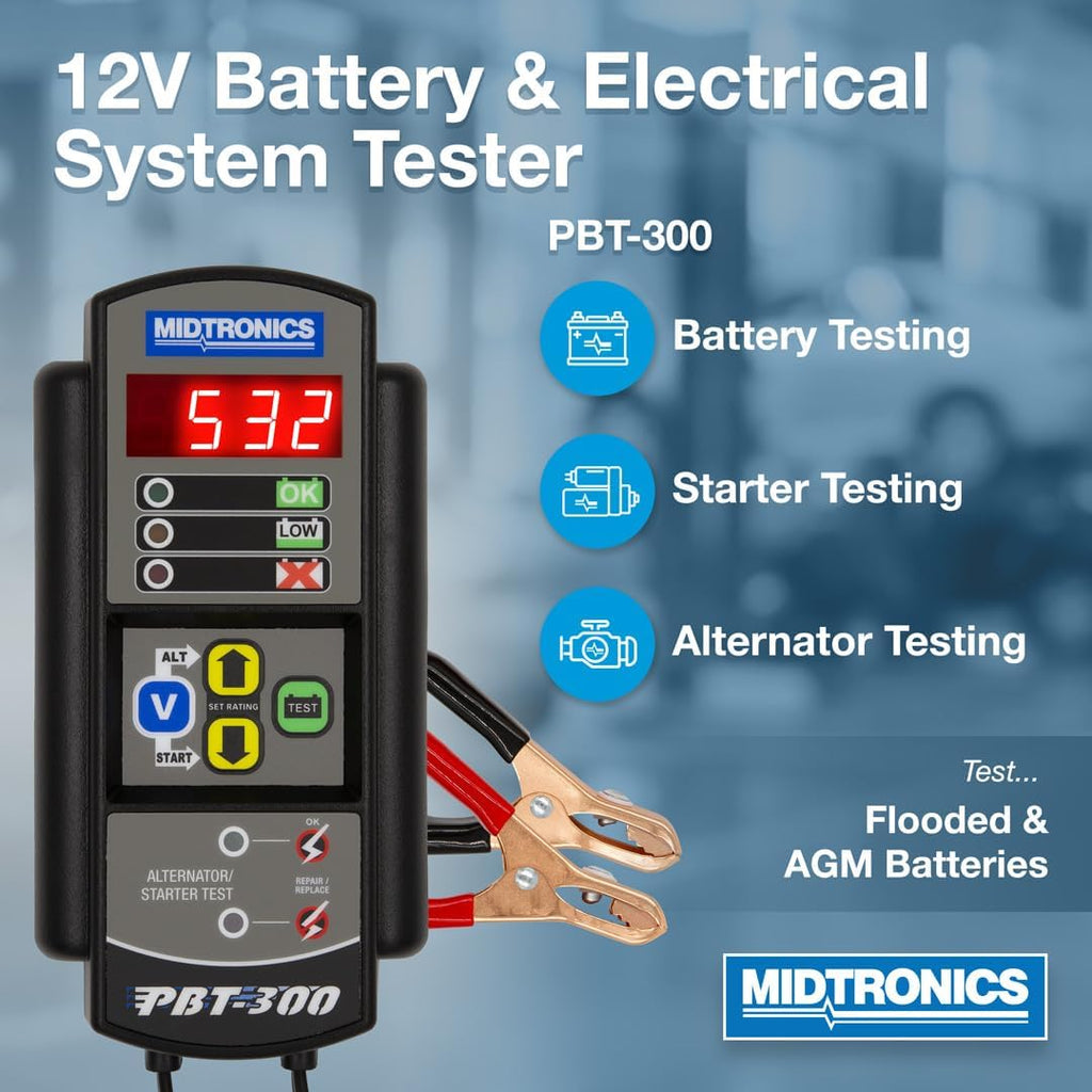 Midtronics PBT300 Battery Charging Starting System Tester Black