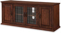 Leick Home 80360 Leaded Glass TV Stand For 65" TV's, Burnished Oak
