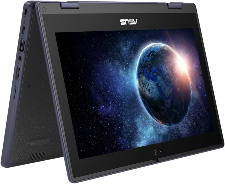 Asus BR1102FGA-YS14T 11.6" Touchscreen 2 in 1 - Rugged & Spill Resistant Notebook - HD 1366 x 768 - Intel Celeron N100 Quad-core (4 Core) - 4 GB On-board Memory - 128 GB SSD - Win11 Pro - Mineral Gray