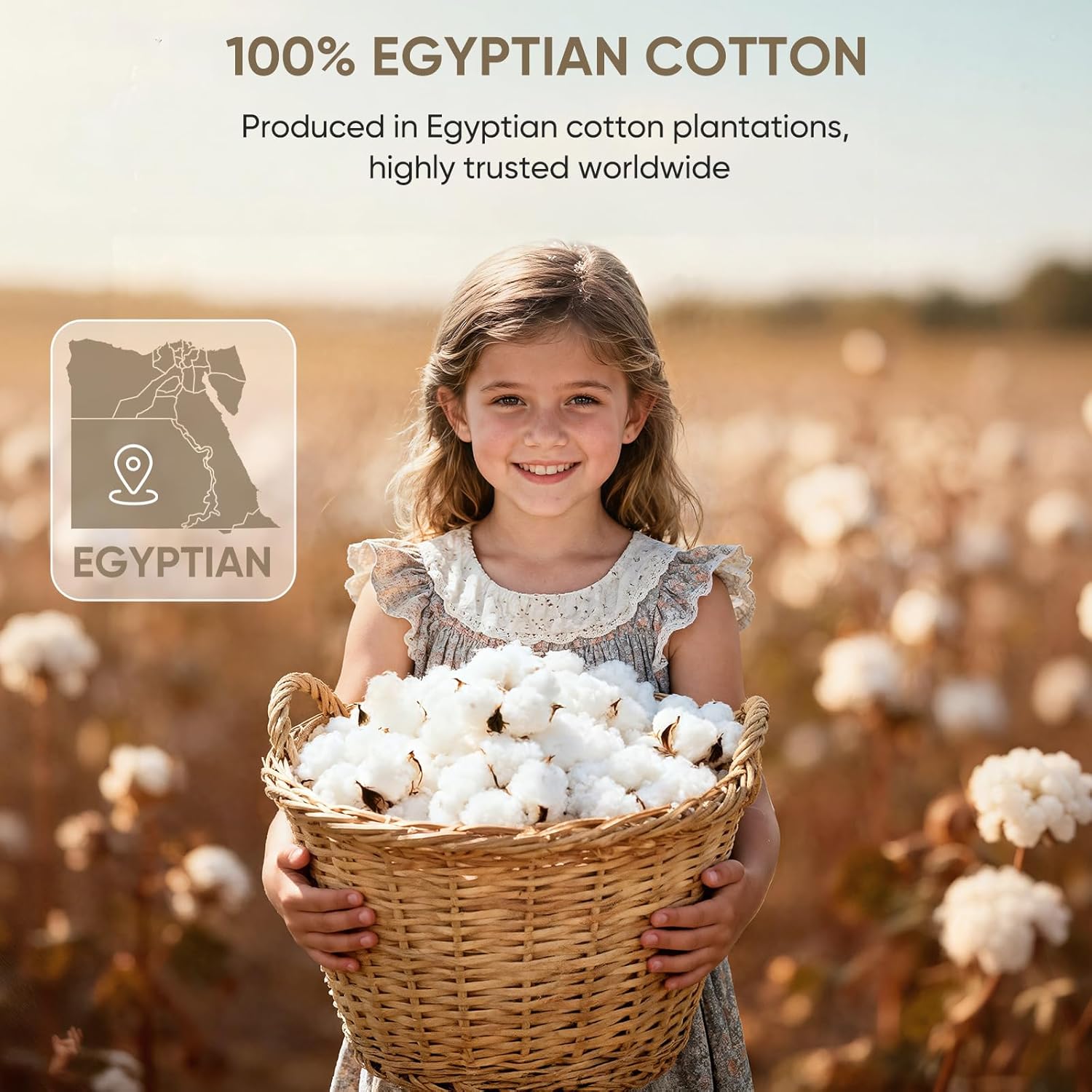 TWK 1200 Thread Count Egyptian Cotton 100% Bed Sheet Set, Solid Thickness, Long-Lasting Durable Construction, Resists Pilling, 18" Deep Pocket Capacity