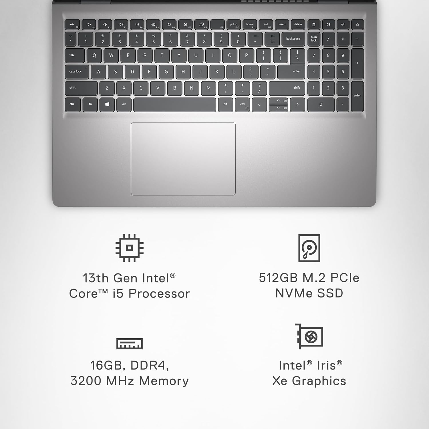 Dell Inspiron 3530 Laptop - 15.6-inch FHD 120Hz Display, Intel Core i5-1334U Processor, 16GB DDR4 RAM, 512GB SSD, Intel Iris Xe Graphics, Windows 11 Home, Migrate Services - Platinum Silver (Aluminum)