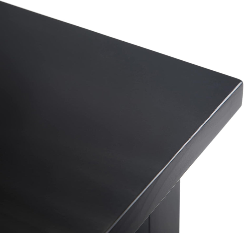 SIMPLIHOME Warm Shaker Solid Wood 14 inch Wide Transitional-Style Narrow Side Tables in Black for the Living Room and Bedroom (Set of 2)