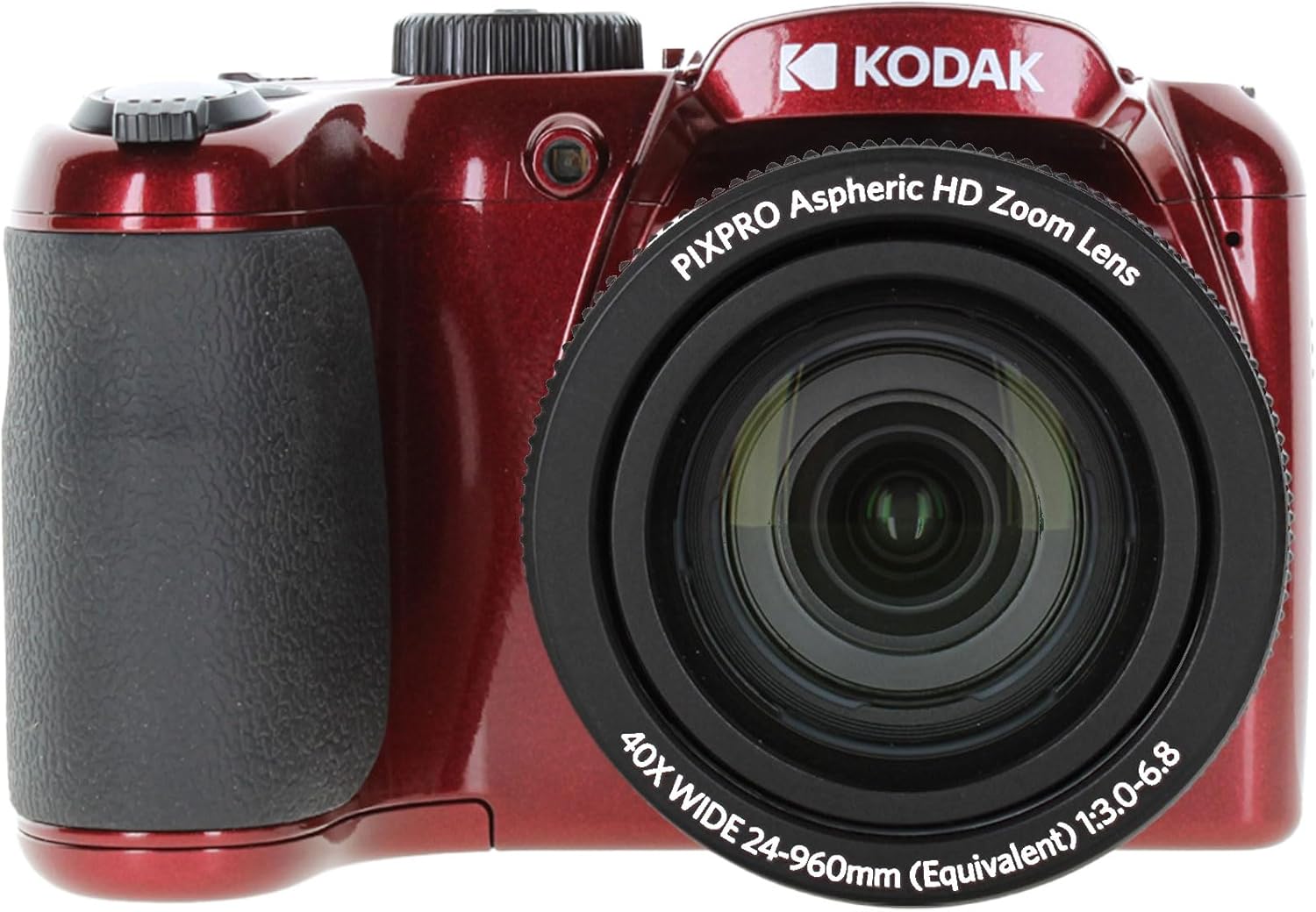 Kodak Pixpro AZ405 Digital Camera (AZ405RD) Bundle Including: 64 GB Memory Card, Rechargeable Batteries, Case, Neck Strap, Lens Caps, Full Cleaning Kit, Card Reader, Card Wallet, USB Cable, Cap Keeper