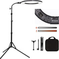 18" 60W LED Ring Light with Light Stand,Soft Tube,Phone Holder, Beauty Lighting Eyebrow Eyelash Extension Tattoo Lamp Makeup Selfie Live Streaming Dimmable Photography Studio Video Light