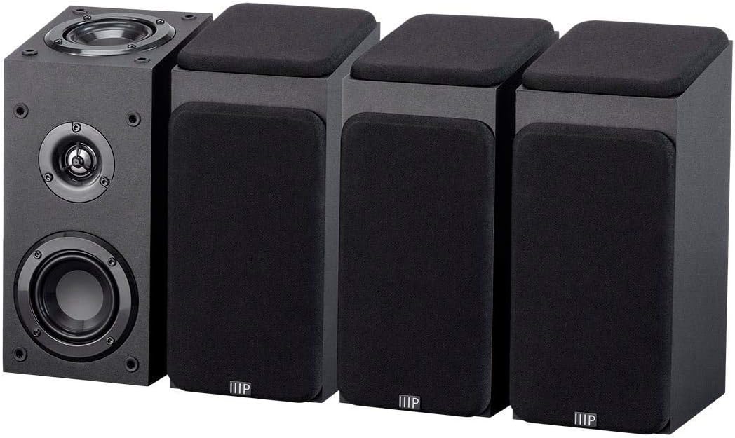 Monoprice Premium 5.1.4-Ch. Immersive Home Theater System - with 8 Inch 200 Watt Subwoofer, Dolby Atmos Compatible, Black