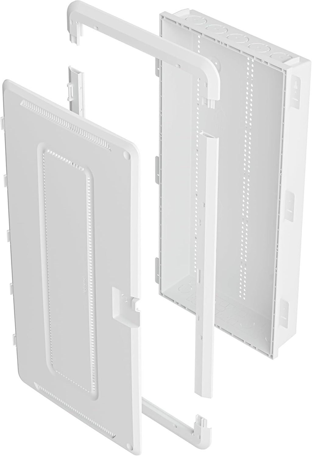Legrand - On-Q 30 Inch Media Enclosure, WiFi Electrical Box, Cable Management Box for Distribution of Networking Service, Recessed Media Box Lets Signal Through, White, ENP3050NA